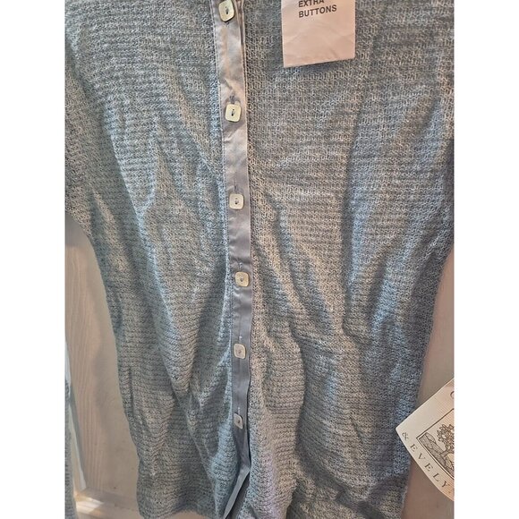 crabtree evelyn NWT Mohair, Wool, Silk Blend Cardigan Sweatee Dusty Blue. Medium - Picture 8 of 15